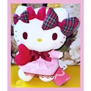 Nakajima Sanrio Characters Plush Toy Doll Ribbon Love Sz S Hello Kitty 8.5"